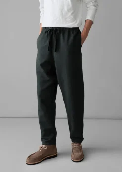 Alfie Garment Dyed Herringbone Trousers