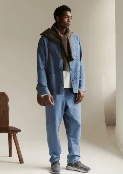 Alfie Garment Dyed Herringbone Trousers