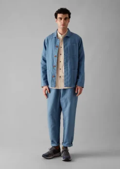 Alfie Garment Dyed Herringbone Trousers