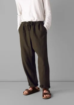 Alfie Garment Dyed Linen Trousers