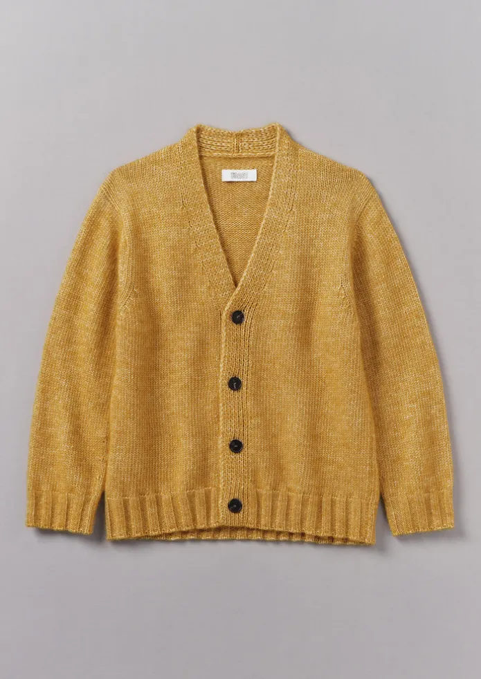 Alpaca Wool V-Neck Cardigan