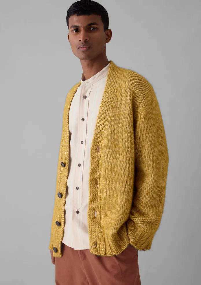 Alpaca Wool V-Neck Cardigan