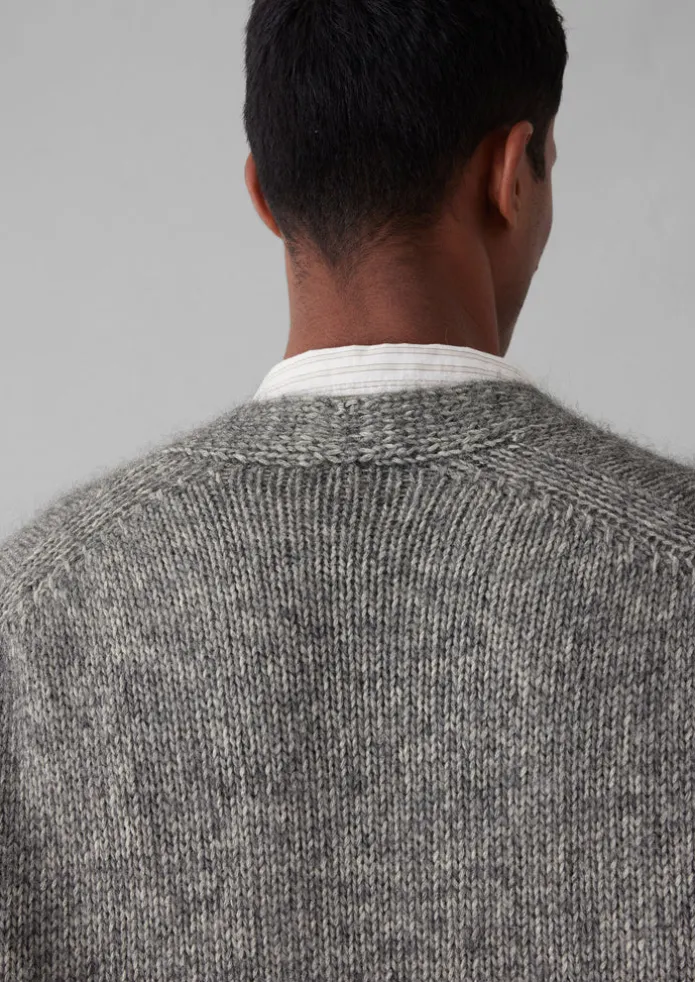 Alpaca Wool V-Neck Cardigan