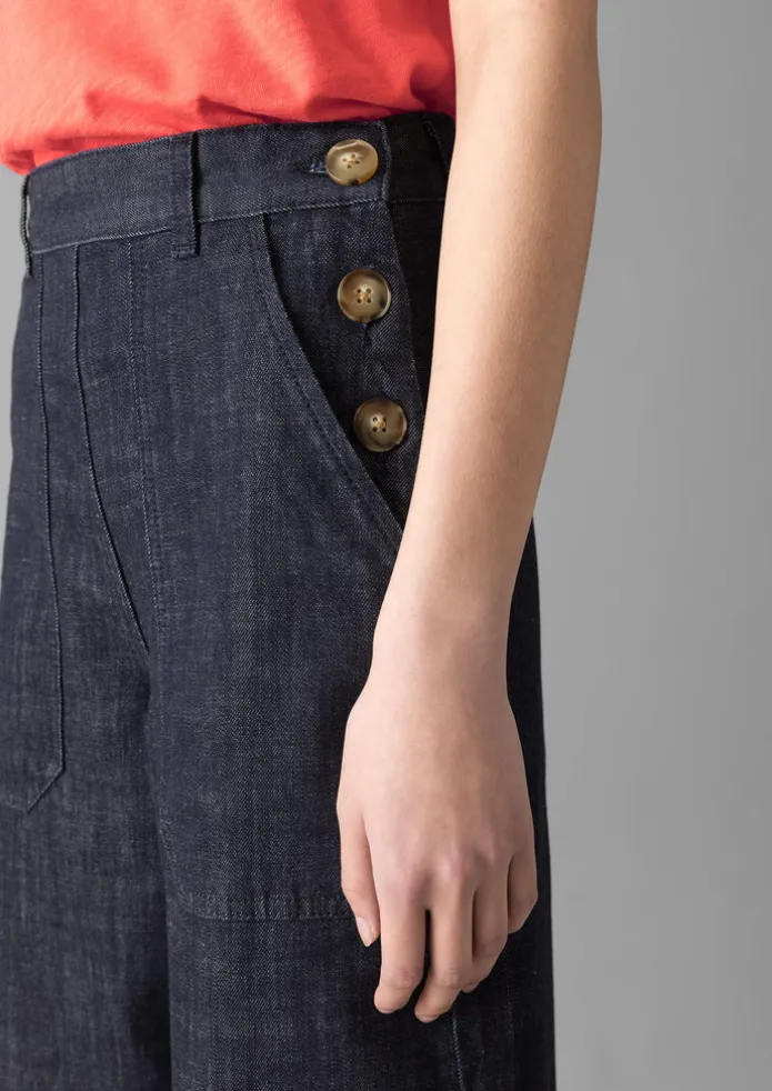 Annie Organic Denim Side Button Jeans