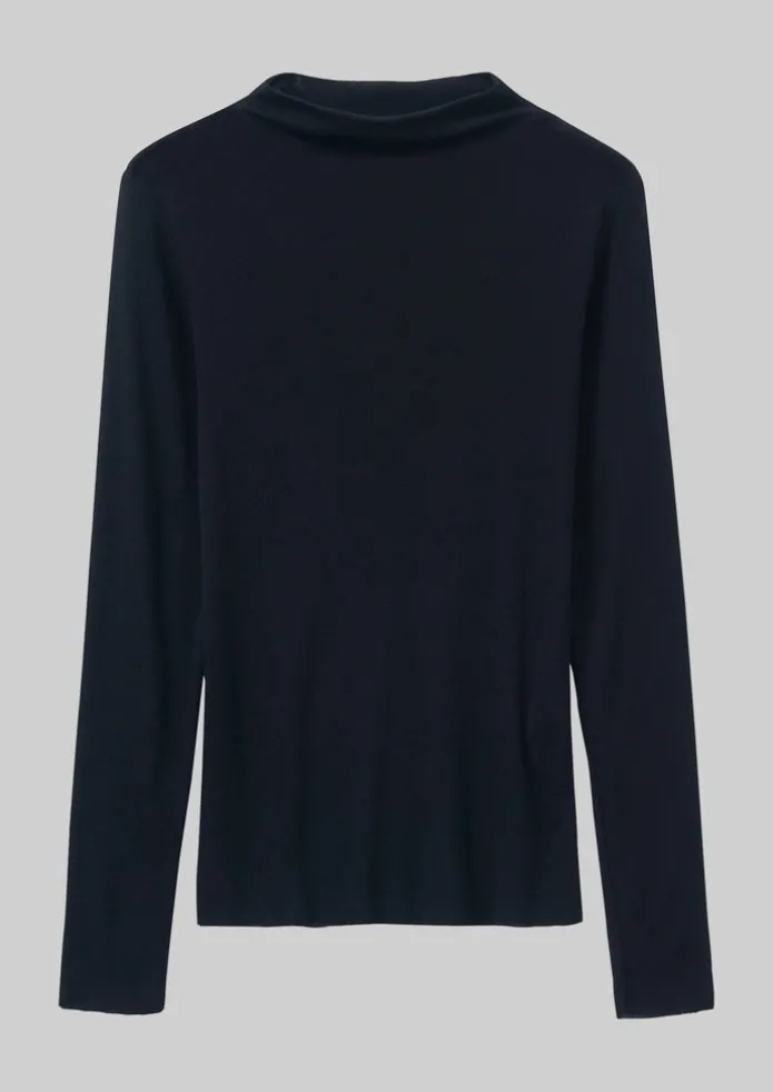 Aster Wool Lyocell High Neck Tee