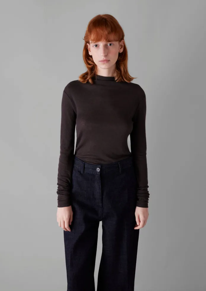 Aster Wool Lyocell High Neck Tee