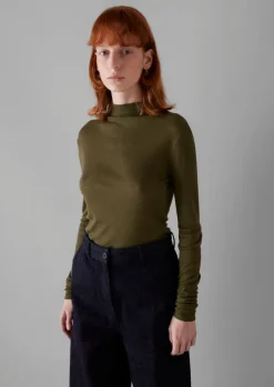 Aster Wool Lyocell High Neck Tee
