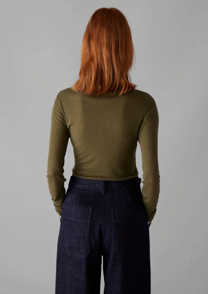 Aster Wool Lyocell High Neck Tee