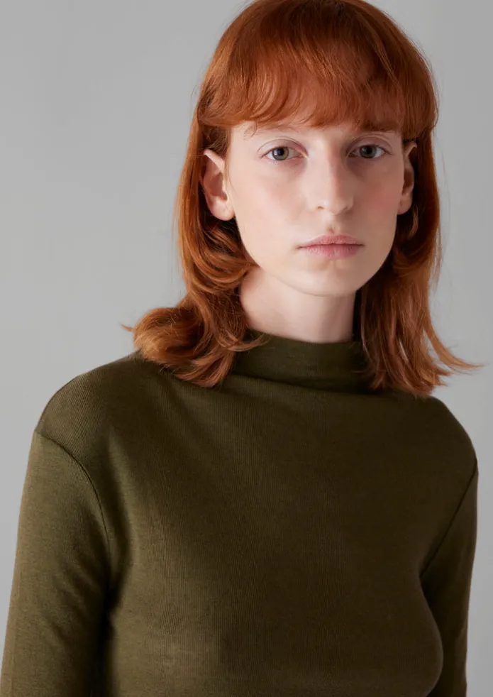Aster Wool Lyocell High Neck Tee