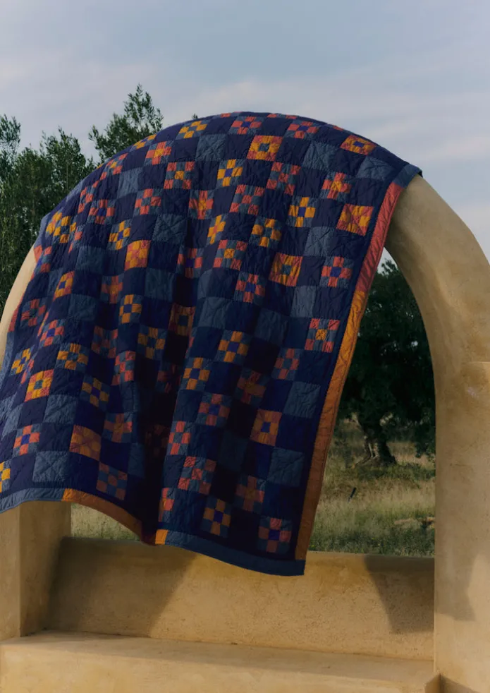 Astrid Check Patchwork Cotton Quilt