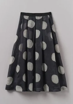 Batik Dot Pleated Skirt