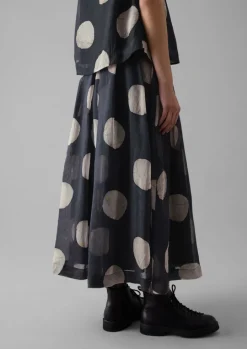 Batik Dot Pleated Skirt