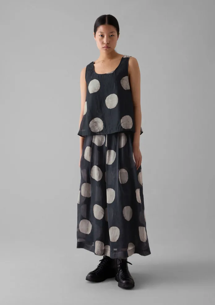 Batik Dot Pleated Skirt