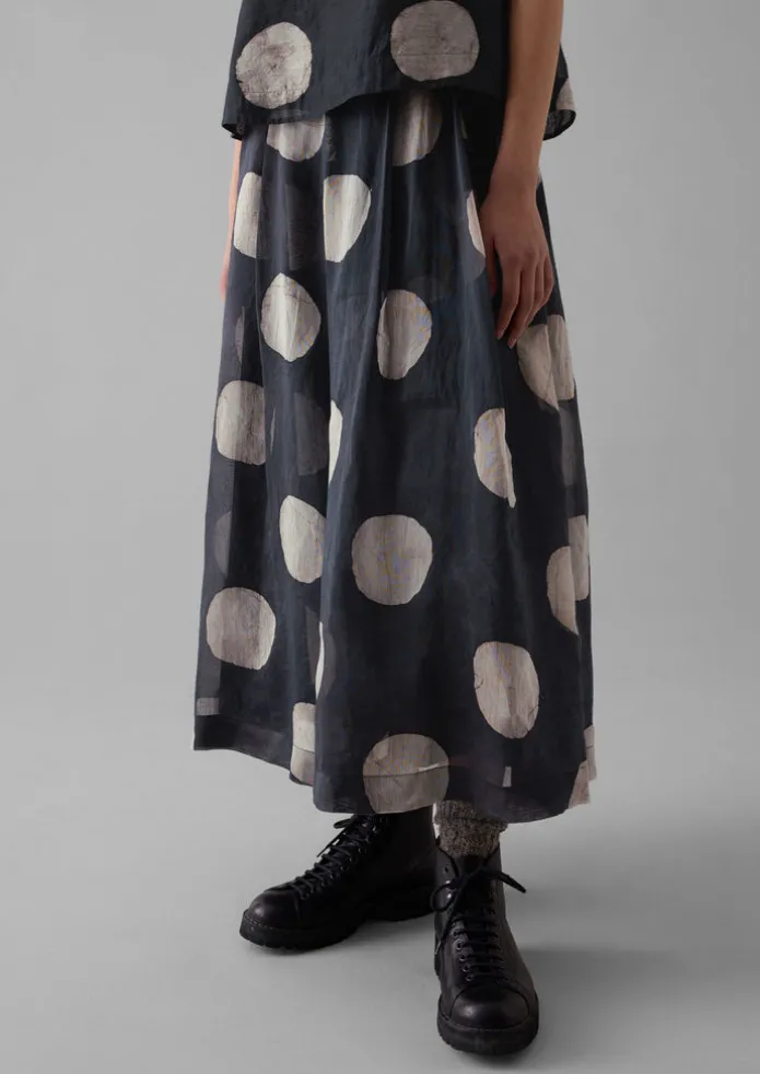 Batik Dot Pleated Skirt