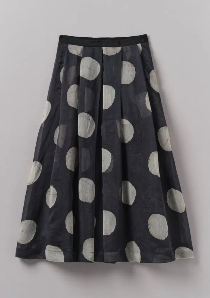 Batik Dot Pleated Skirt