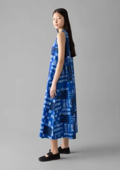 Block Print Batik Poplin Dress
