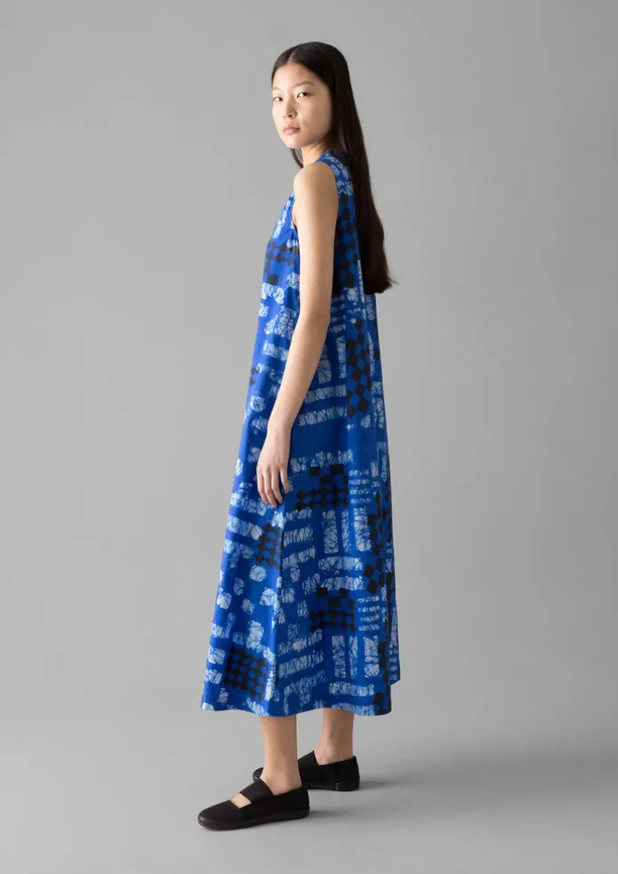 Block Print Batik Poplin Dress