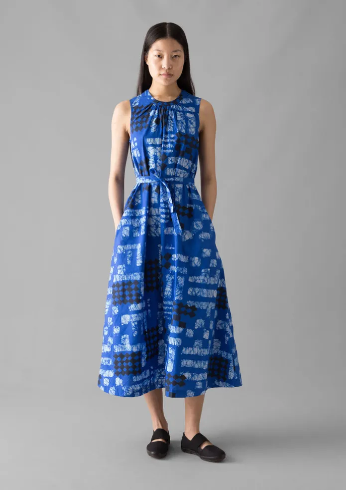 Block Print Batik Poplin Dress