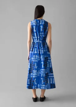 Block Print Batik Poplin Dress