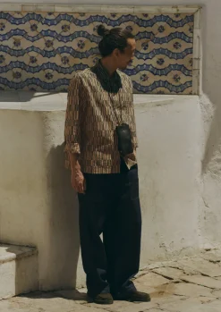 Block Print Irregular Check Shirt