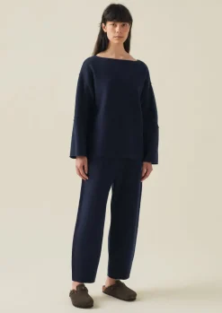 Boiled Wool Pull On Trousers