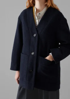 Boiled Wool Short Coat