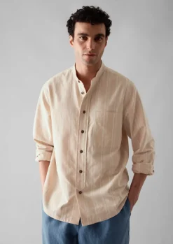 Bold Stripe Grandad Shirt