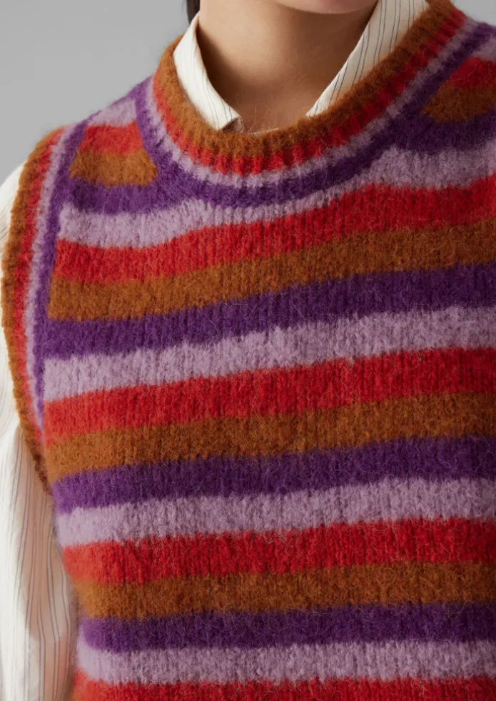 Brushed Alpaca Blend Stripe Tank