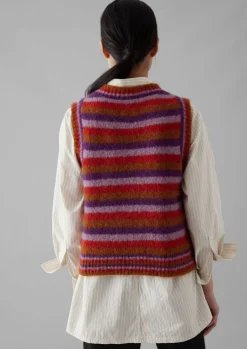 Brushed Alpaca Blend Stripe Tank