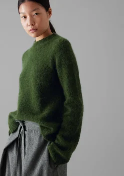 Brushed Alpaca High Neck Sweater