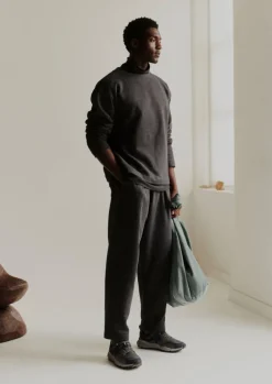 Brushed Cotton Hemp Wide Neck Sweater