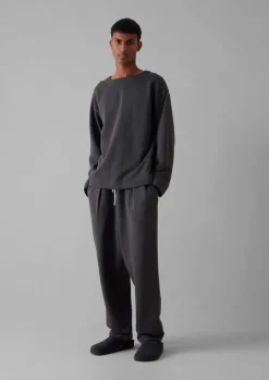 Brushed Cotton Hemp Wide Neck Sweater