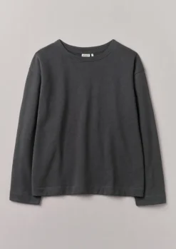Brushed Cotton Hemp Wide Neck Sweater