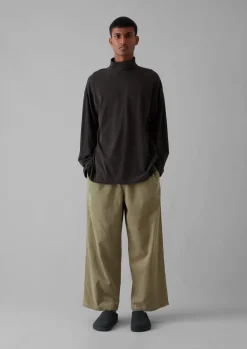 Brushed Cotton High Neck Lounge Top