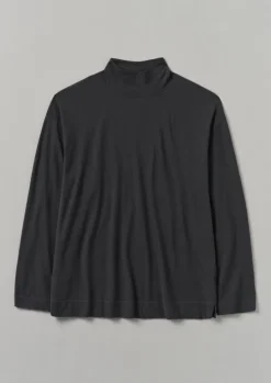 Brushed Cotton High Neck Lounge Top