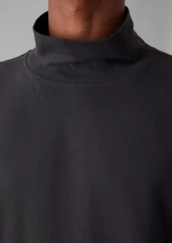 Brushed Cotton High Neck Lounge Top