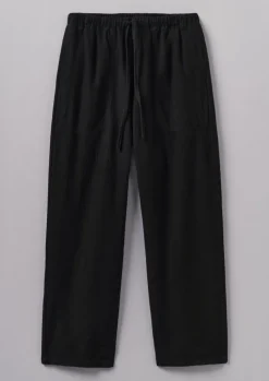Brushed Cotton Linen Herringbone Trousers