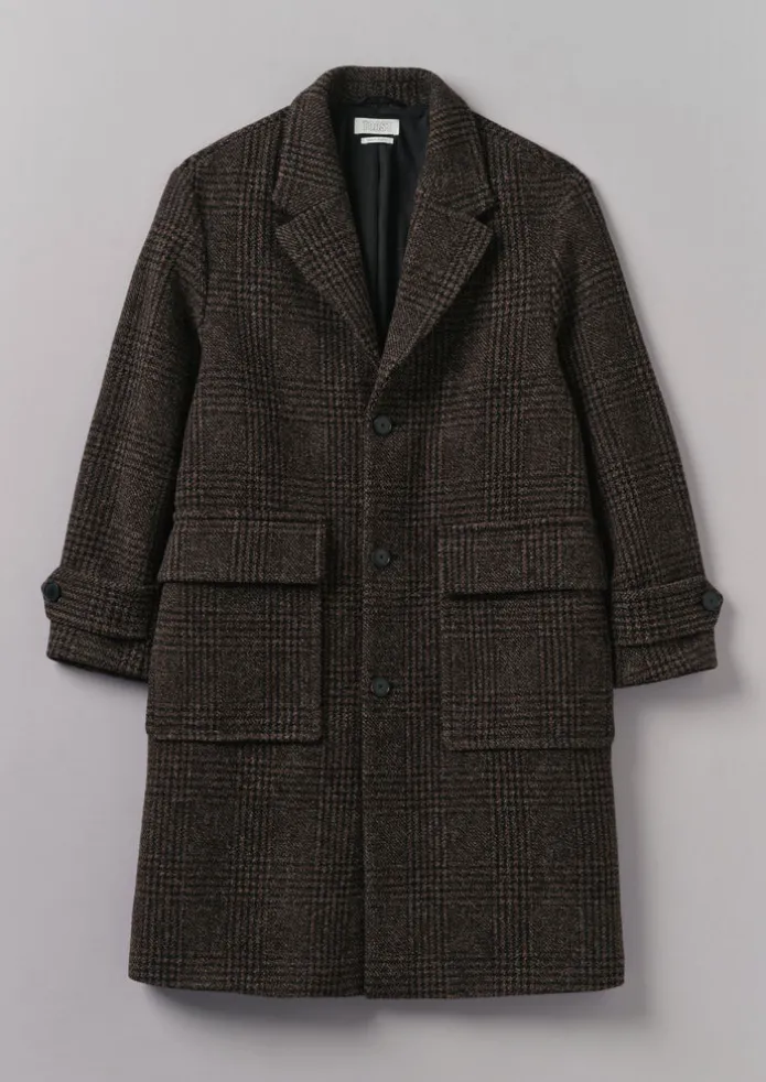 Check Wool Overcoat