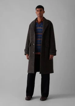 Check Wool Overcoat