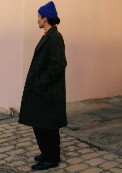 Check Wool Overcoat