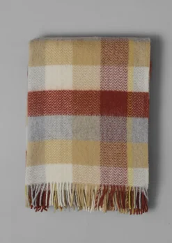 Chevron Check Wool Blanket