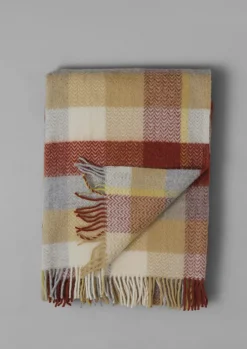 Chevron Check Wool Blanket