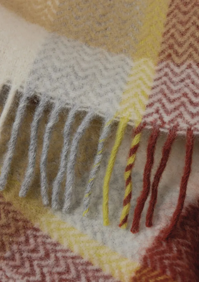 Chevron Check Wool Blanket