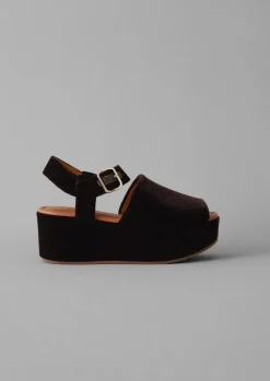 Chie Mihara Velvet Platform Shoes