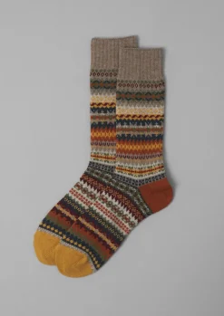Chup Pattern Wool Blend Socks