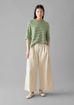 Cleo Stripe Cotton Half Sleeve Tee