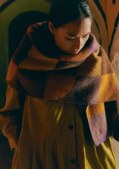 Colour Block Wool Scarf