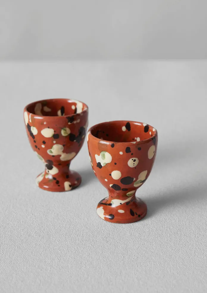 Cortona Splatter Egg Cup Set