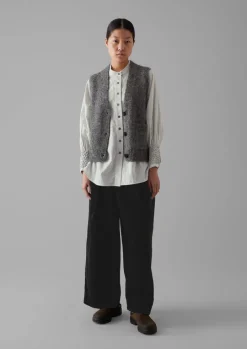 Cotton Alpaca Button Through Tank