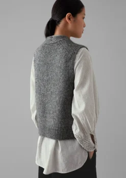 Cotton Alpaca Button Through Tank